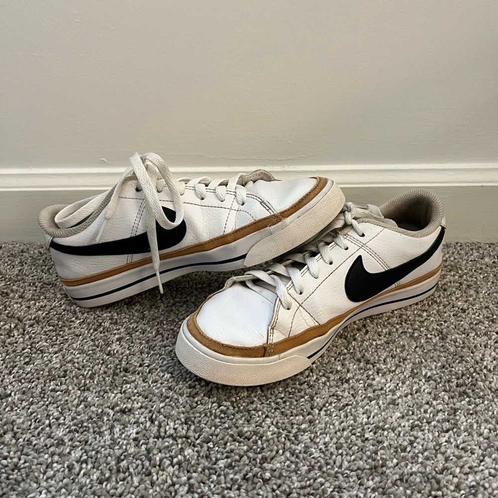 Nike Court Legacy Sneakers White Desert Orche-Preowned-Men 6.5-Women 8.5